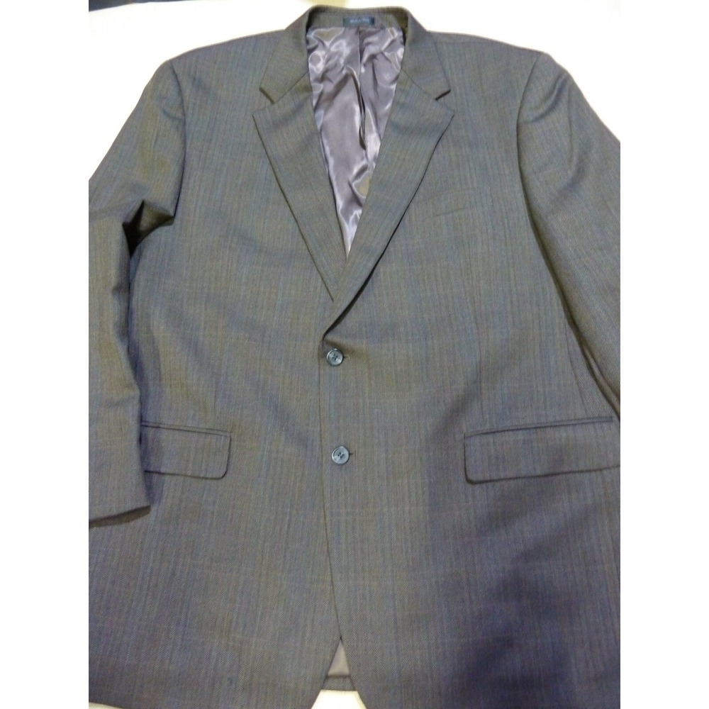 RALPH LAUREN RALPH HERRINGBONE WOOL 2 BUTTON BROWN SPORT COAT JACKET 50 LONG